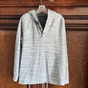 Lightweight Gray Hooded Shirt Jacket - Unbranded